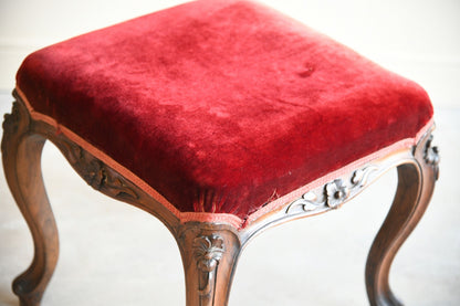 Antique Victorian Upholstered Stool