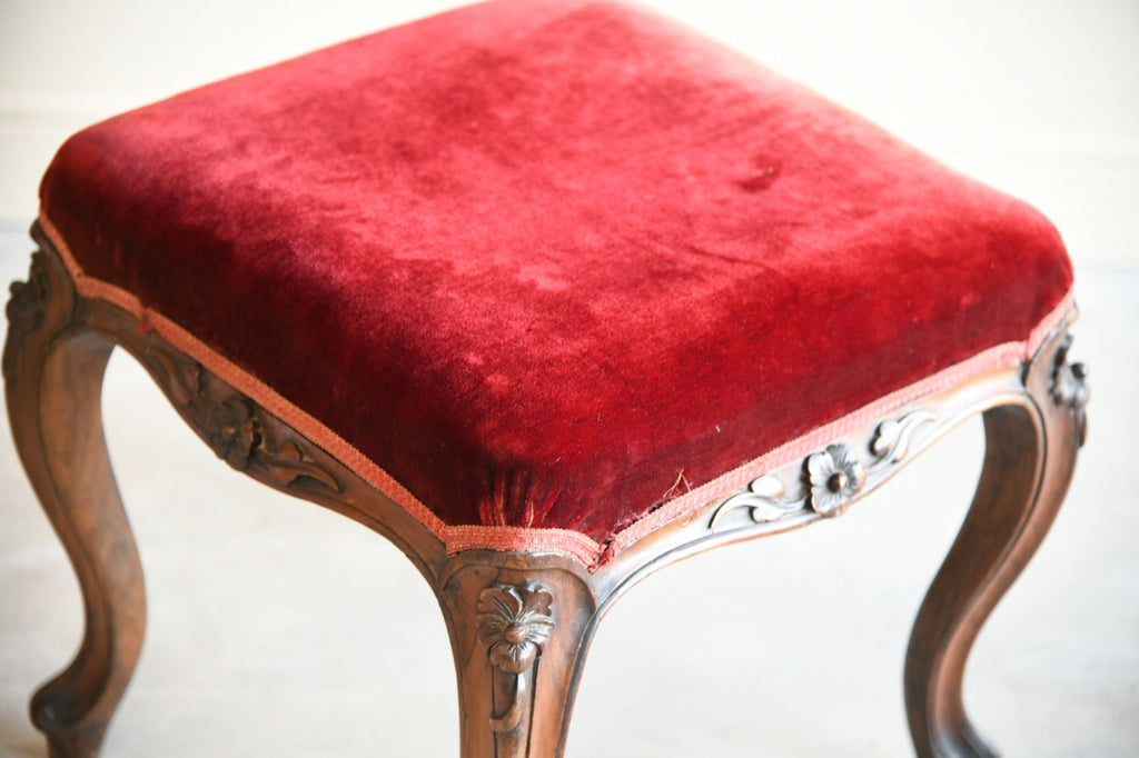 Antique Victorian Upholstered Stool