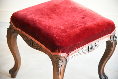 Antique Victorian Upholstered Stool