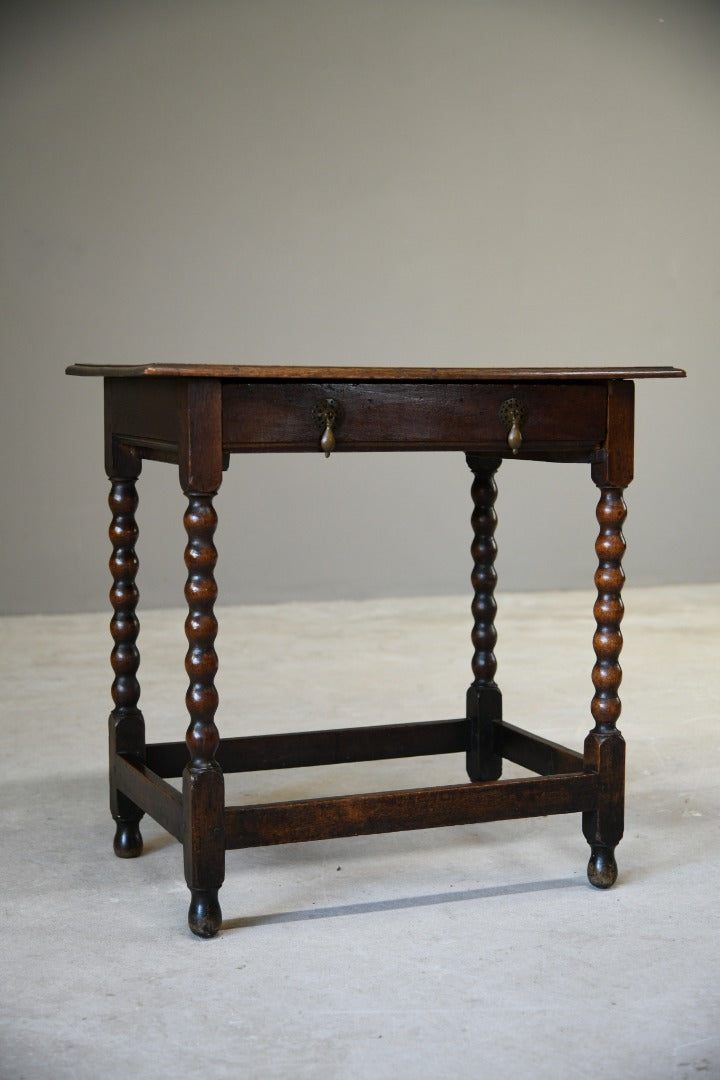 English Oak Bobbin Side Table