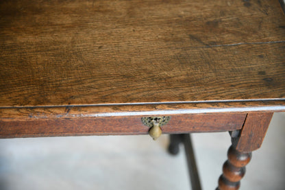 English Oak Bobbin Side Table