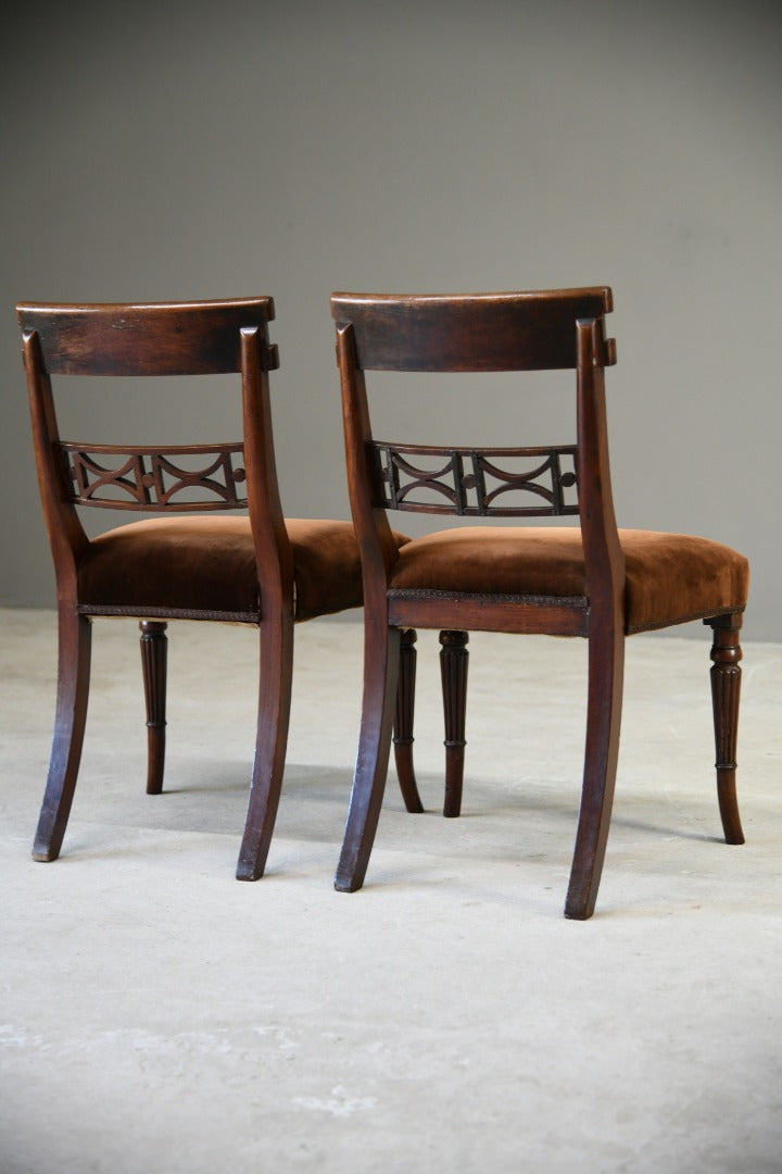 Pair Regency Mahogany Dining Chairs