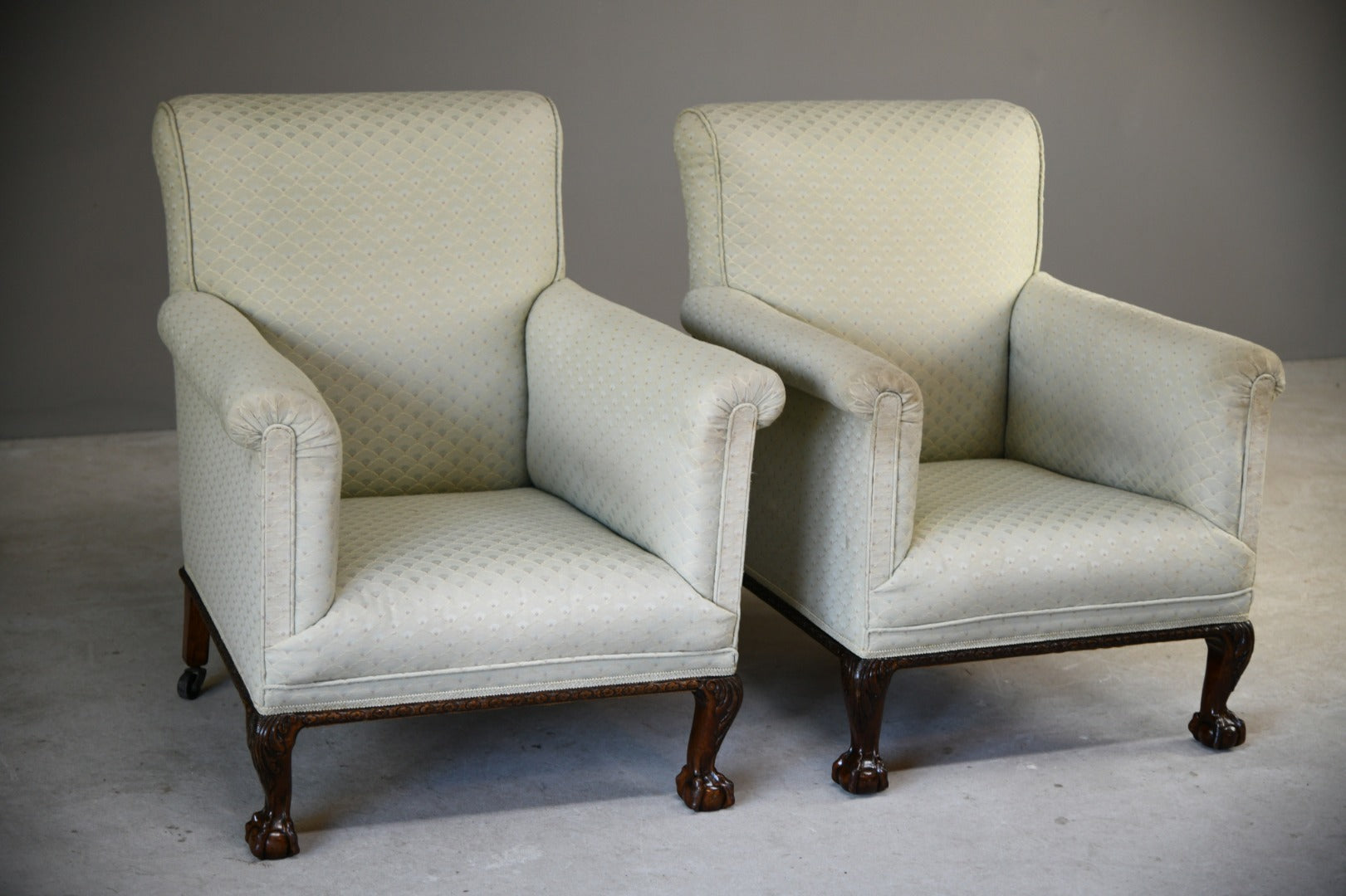 Pair Upholstered Armchairs