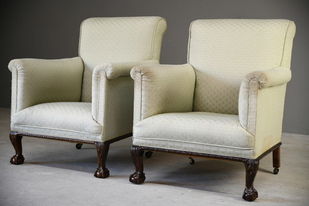 Pair Upholstered Armchairs