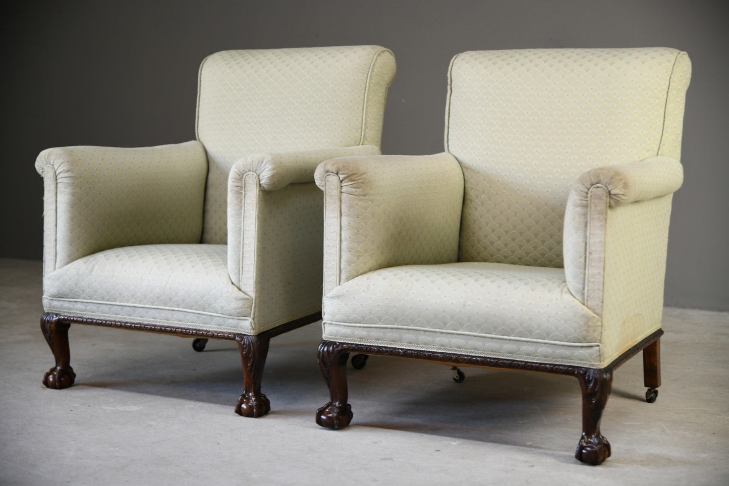 Pair Upholstered Armchairs