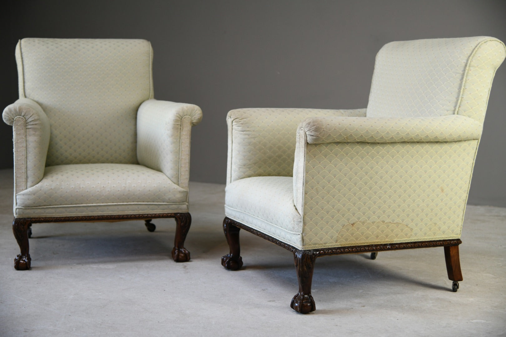 Pair Upholstered Armchairs