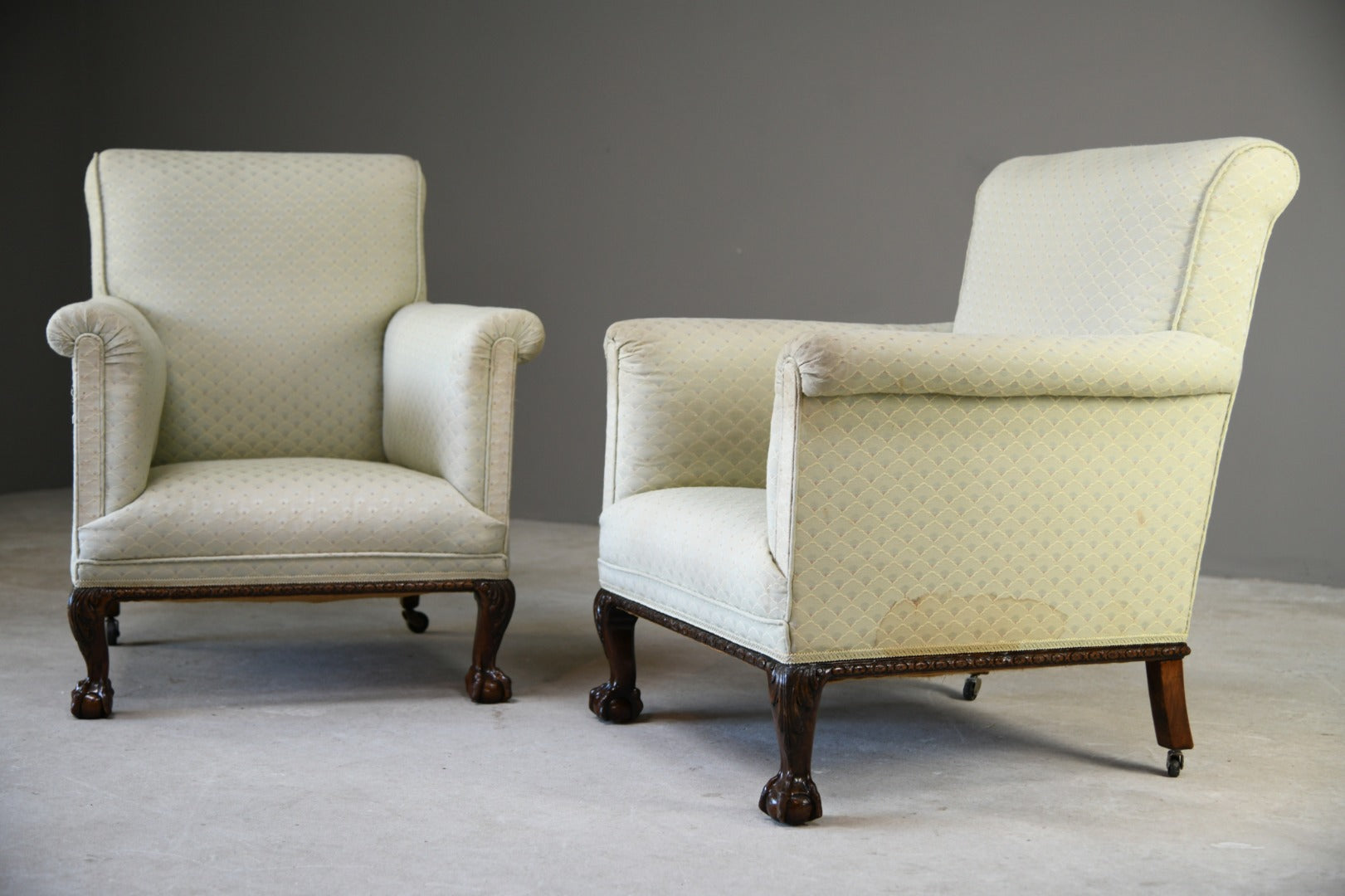 Pair Upholstered Armchairs