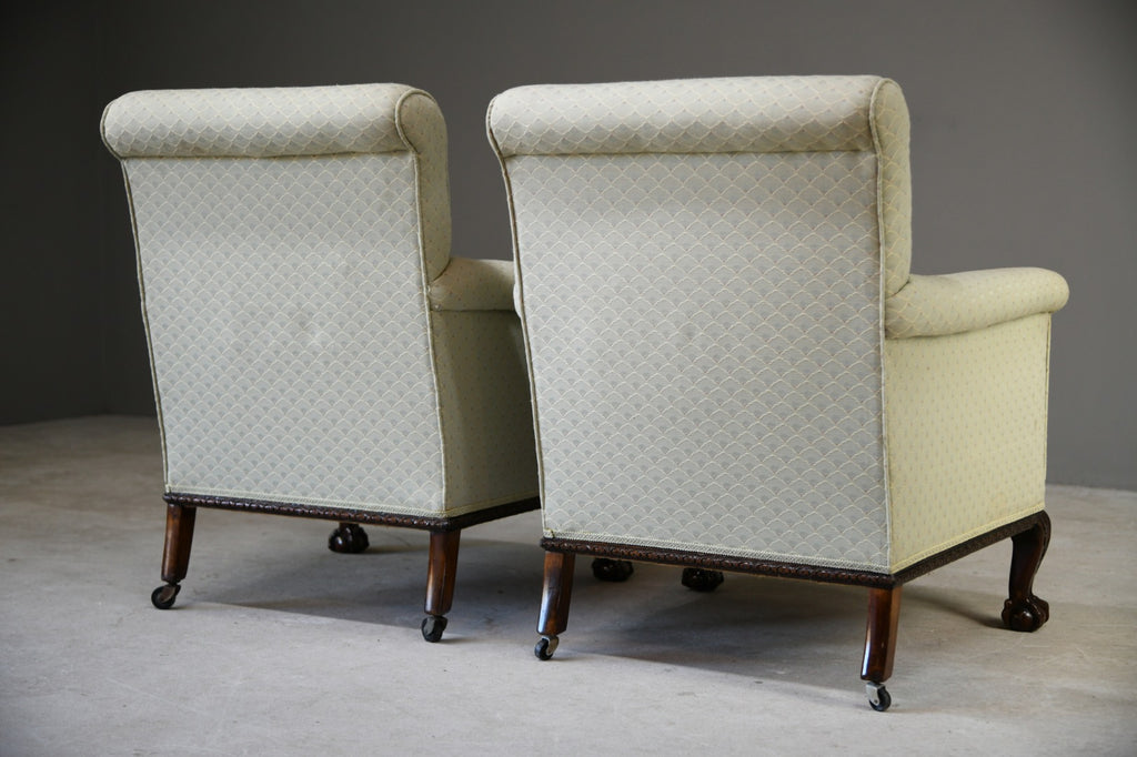 Pair Upholstered Armchairs