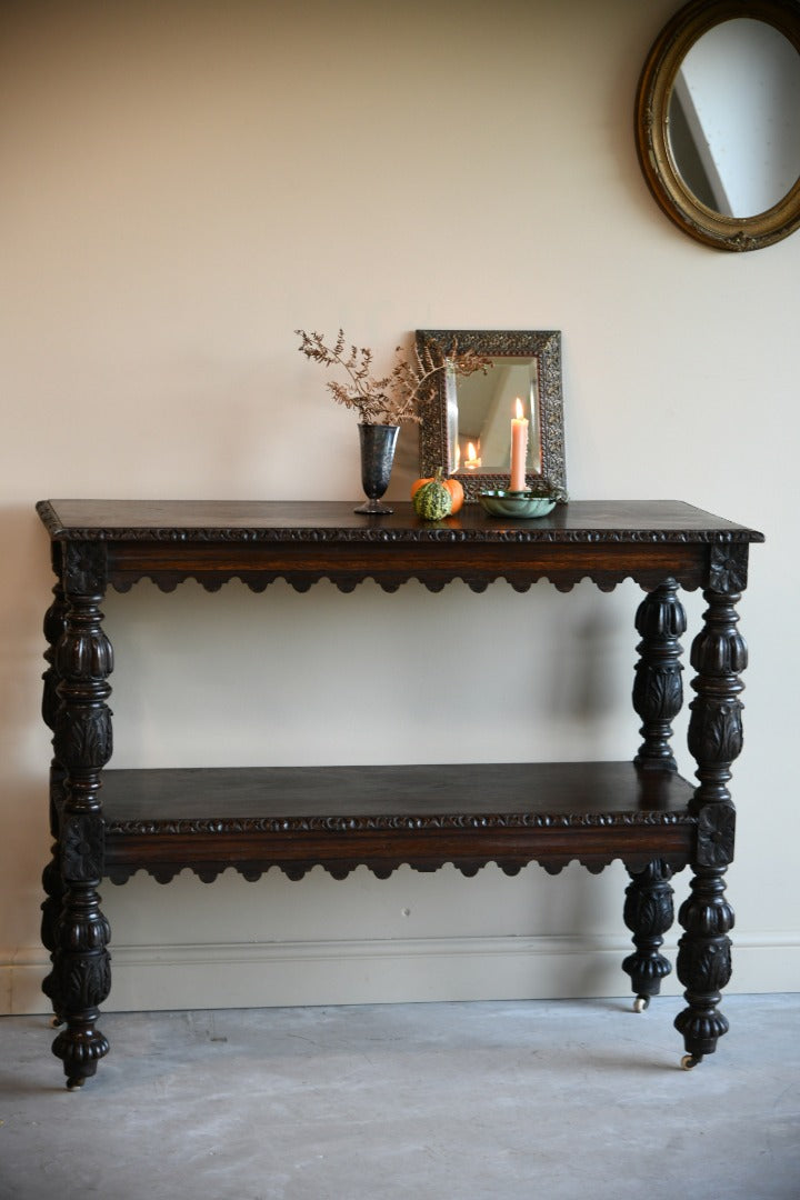 Antique Oak Buffet Table