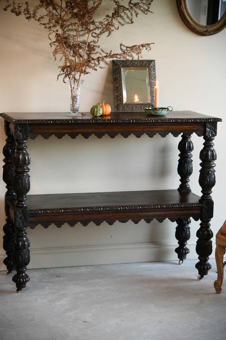 Antique Oak Buffet Table