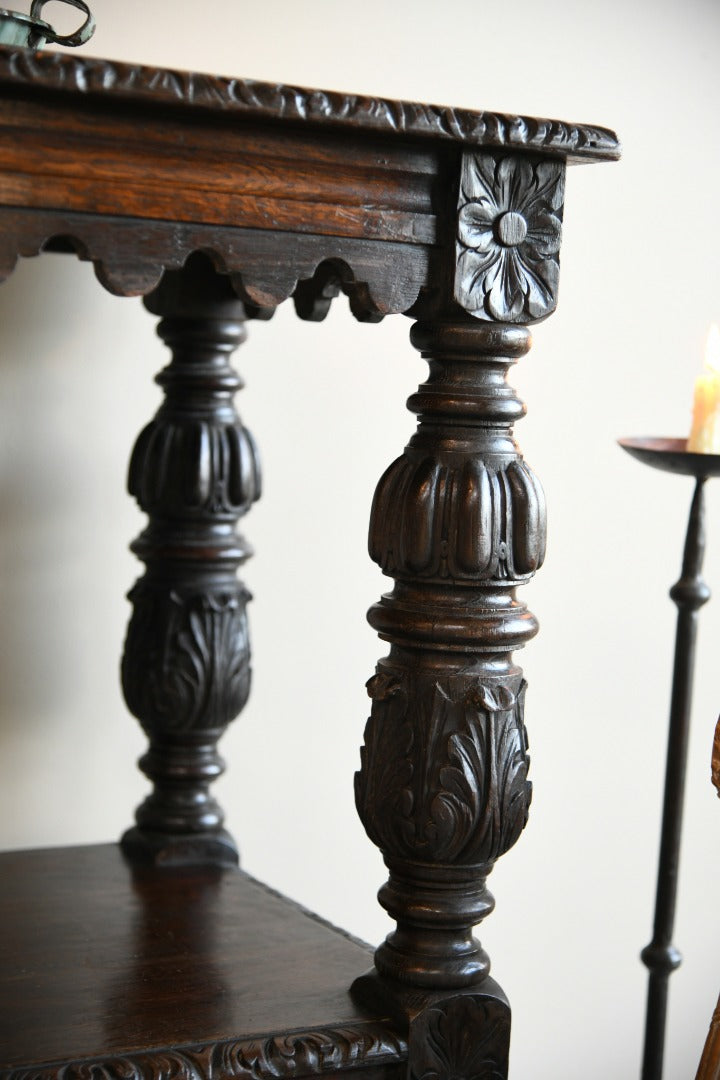 Antique Oak Buffet Table