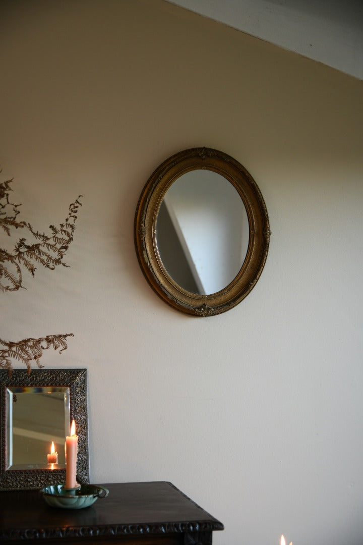 Antique Oval Gilt Mirror