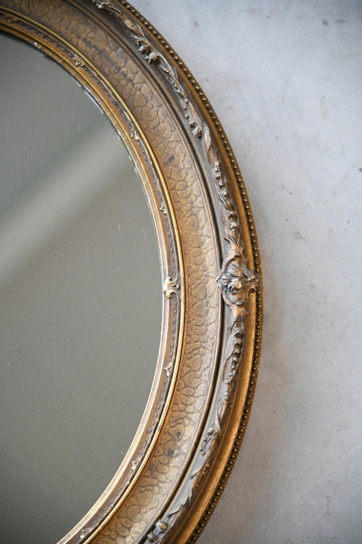 Antique Oval Gilt Mirror