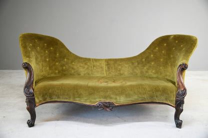 Victorian Rosewood Upholstered Sofa