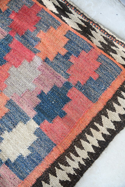 Vintage Woven Wool Kelim Rug