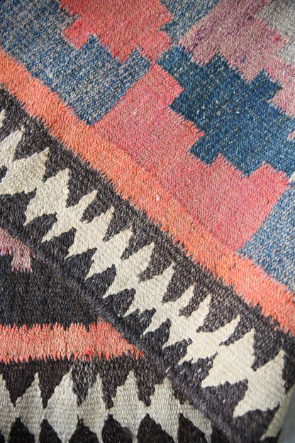 Vintage Woven Wool Kelim Rug