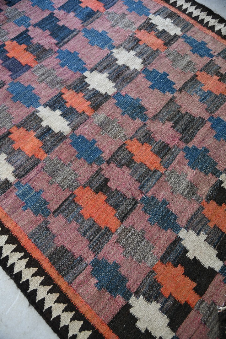 Vintage Woven Wool Kelim Rug