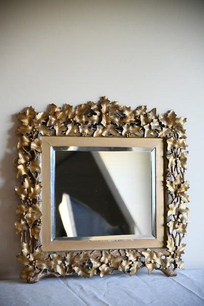 Pierced Holly Leaf Mirror