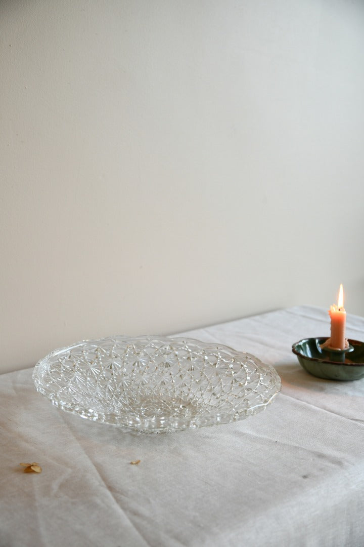 Large Hobnail Glass Bowl