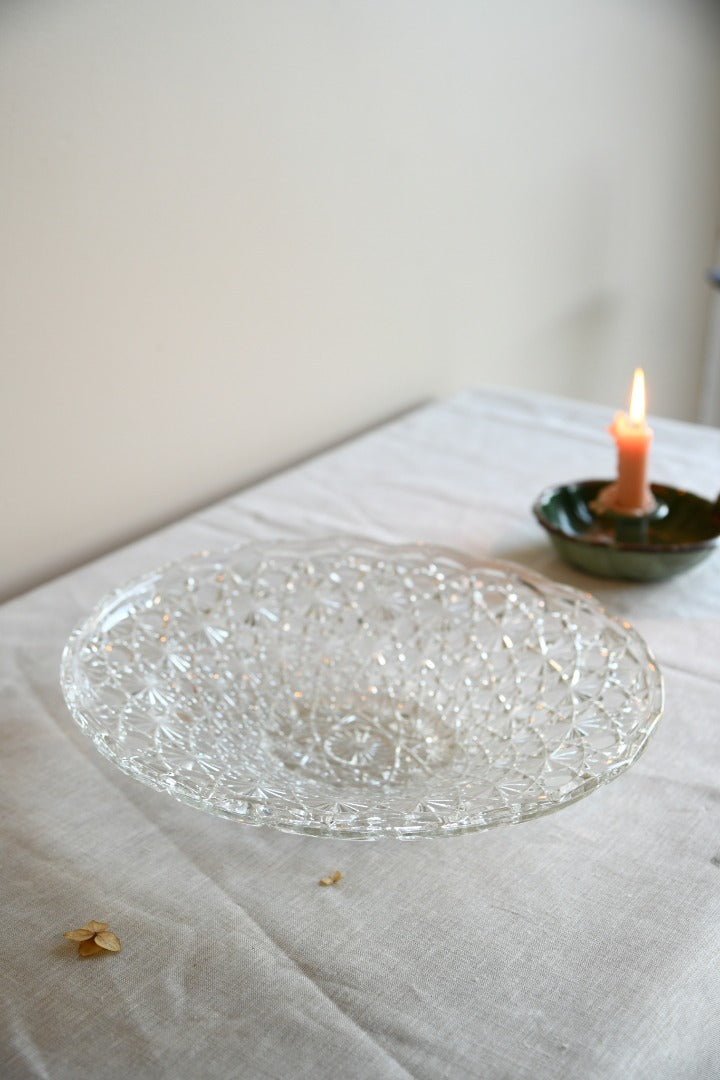 Large Hobnail Glass Bowl