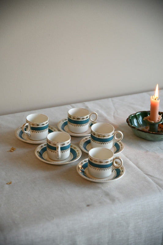 5 x Vintage Crown Ducal AGR Coffee Cups