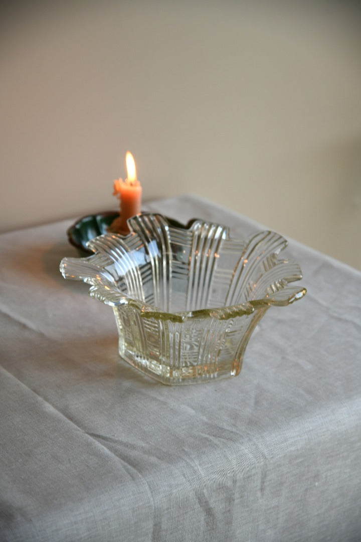 Glass Nibbles Dish and Glass Bowl