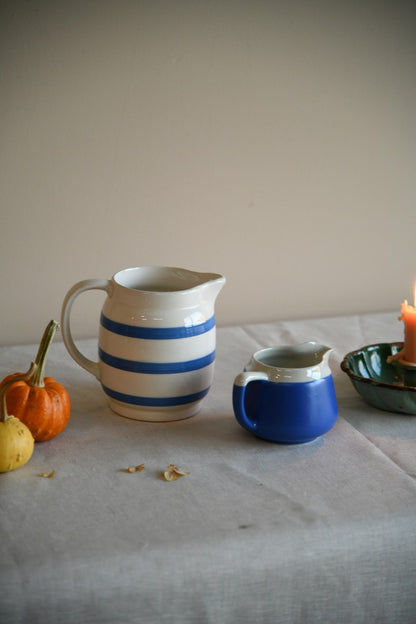 Blue and White Glazed Jugs