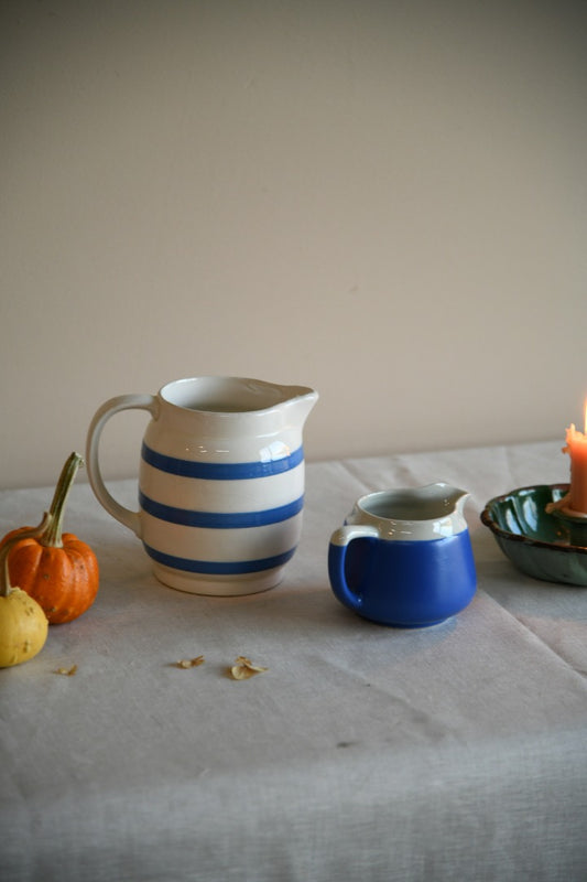Blue and White Glazed Jugs