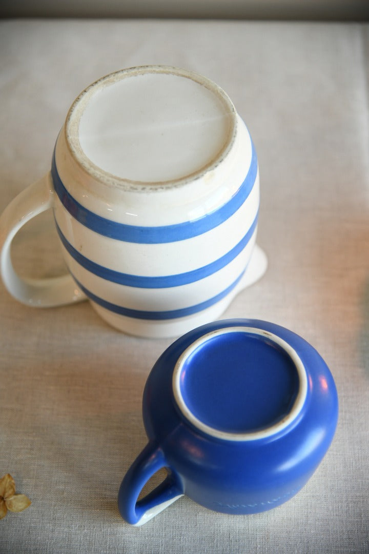 Blue and White Glazed Jugs