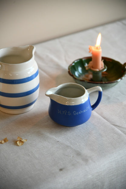 Blue and White Glazed Jugs