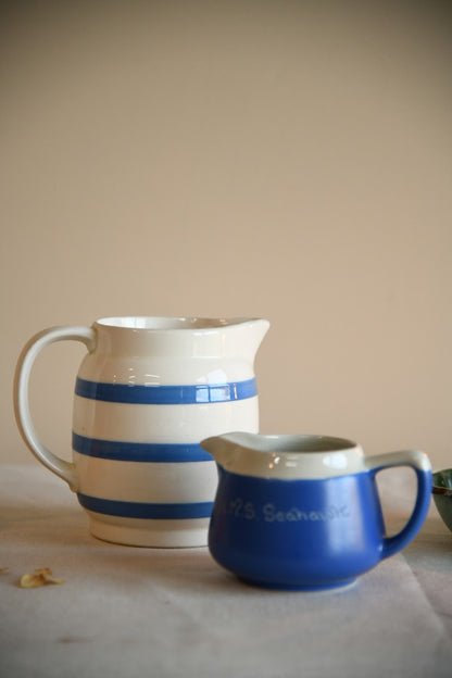 Blue and White Glazed Jugs