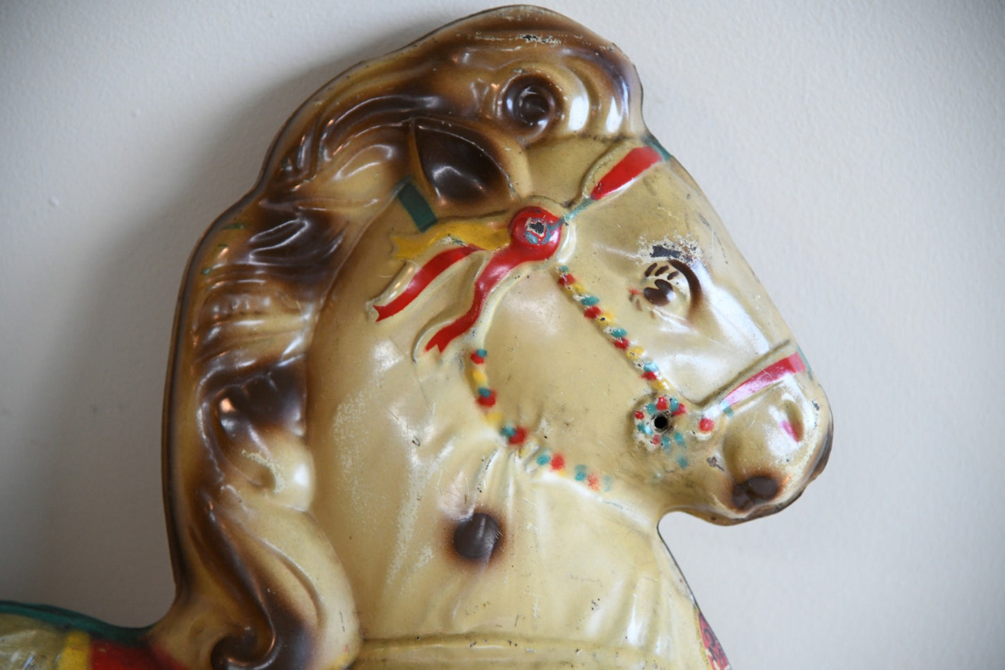 Vintage Mobo Childs Toy Metal Horse