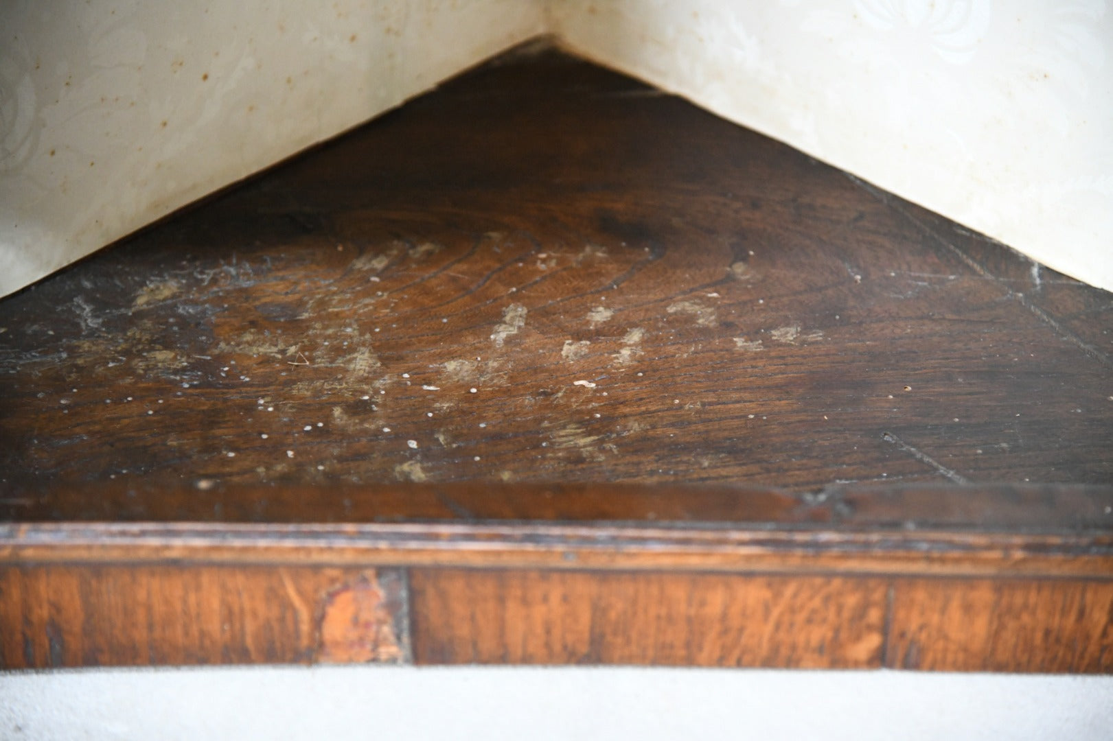 Antique Oak Glazed Corner Cupboard