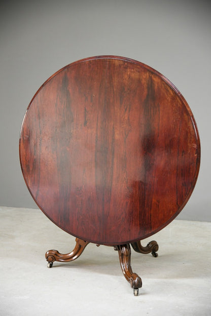 Antique Rosewood Tilt Top Breakfast Table