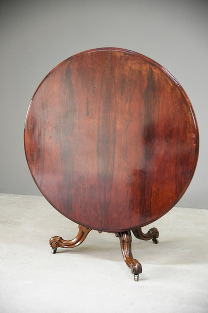 Antique Rosewood Tilt Top Breakfast Table