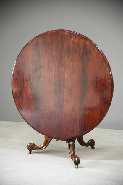 Antique Rosewood Tilt Top Breakfast Table