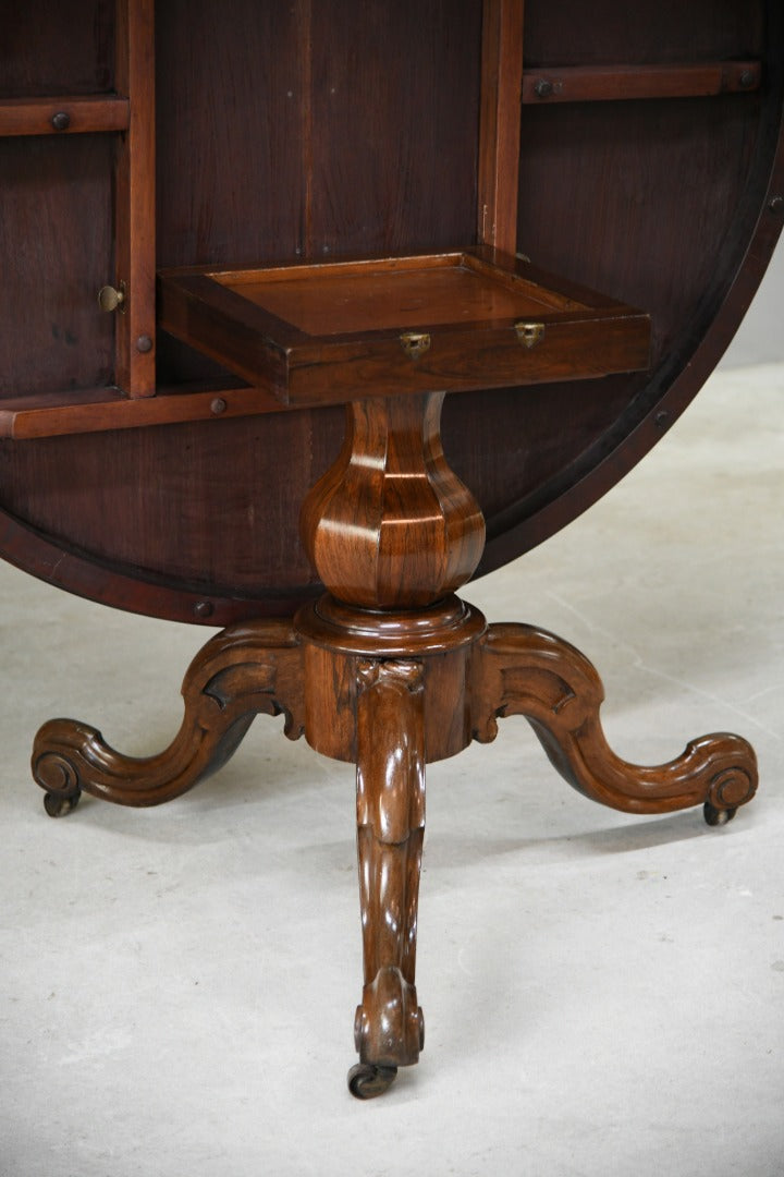 Antique Rosewood Tilt Top Breakfast Table