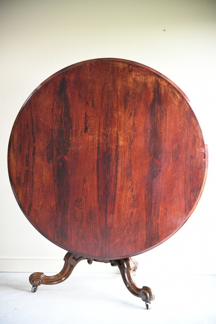 Antique Rosewood Tilt Top Breakfast Table