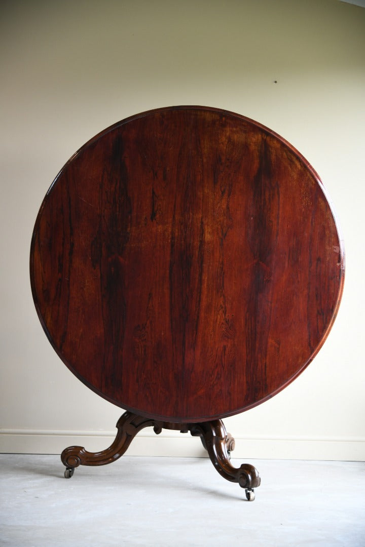 Antique Rosewood Tilt Top Breakfast Table