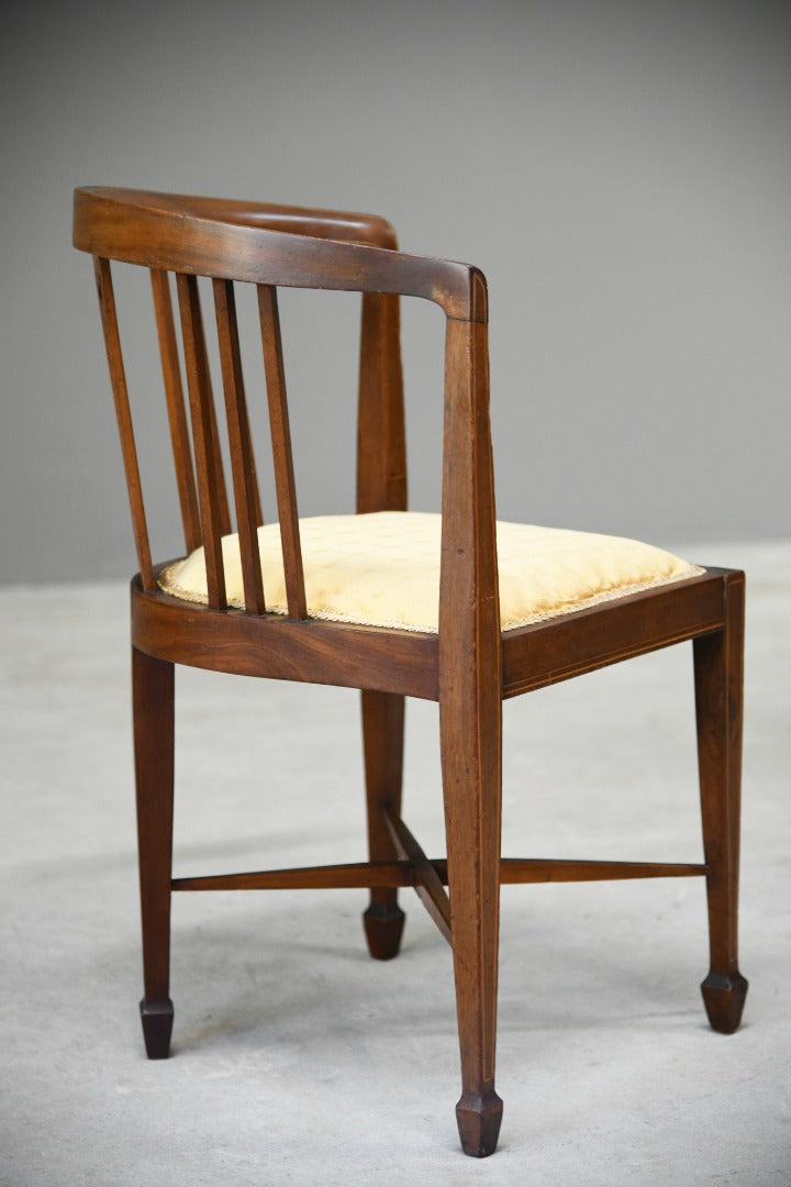 Edwardian Inlaid Walnut Corner Chair