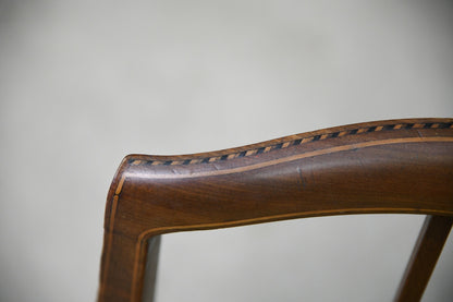 Edwardian Inlaid Walnut Corner Chair