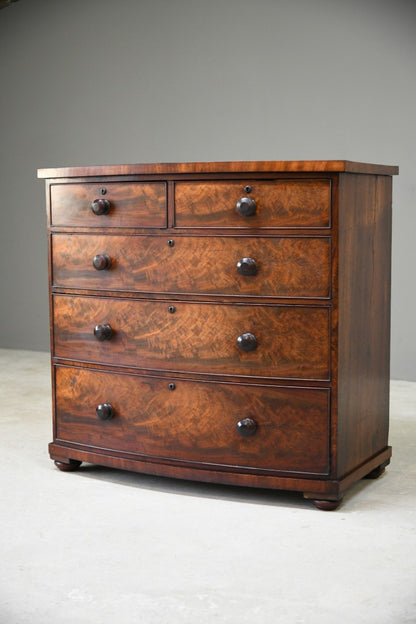 Mahogany Bow Front Chest of Drawers