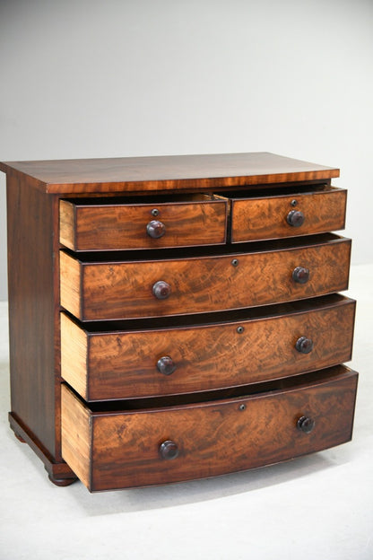 Mahogany Bow Front Chest of Drawers