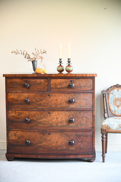 Mahogany Bow Front Chest of Drawers