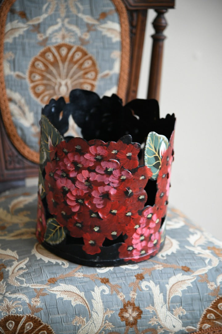 Pierced Hand Painted Planter