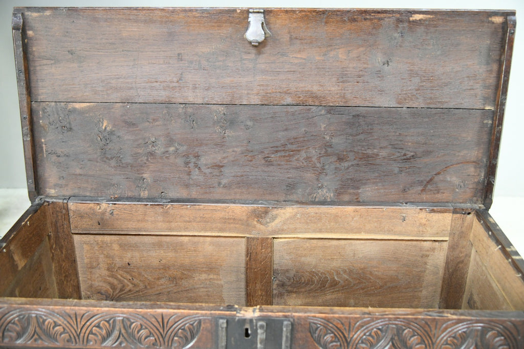 English Carved Oak Coffer