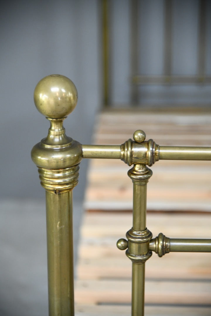 Victorian Shoolbred Single Brass Bed Frame