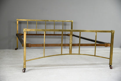 Late 19th Century Brass Bed Frame 4' 6''