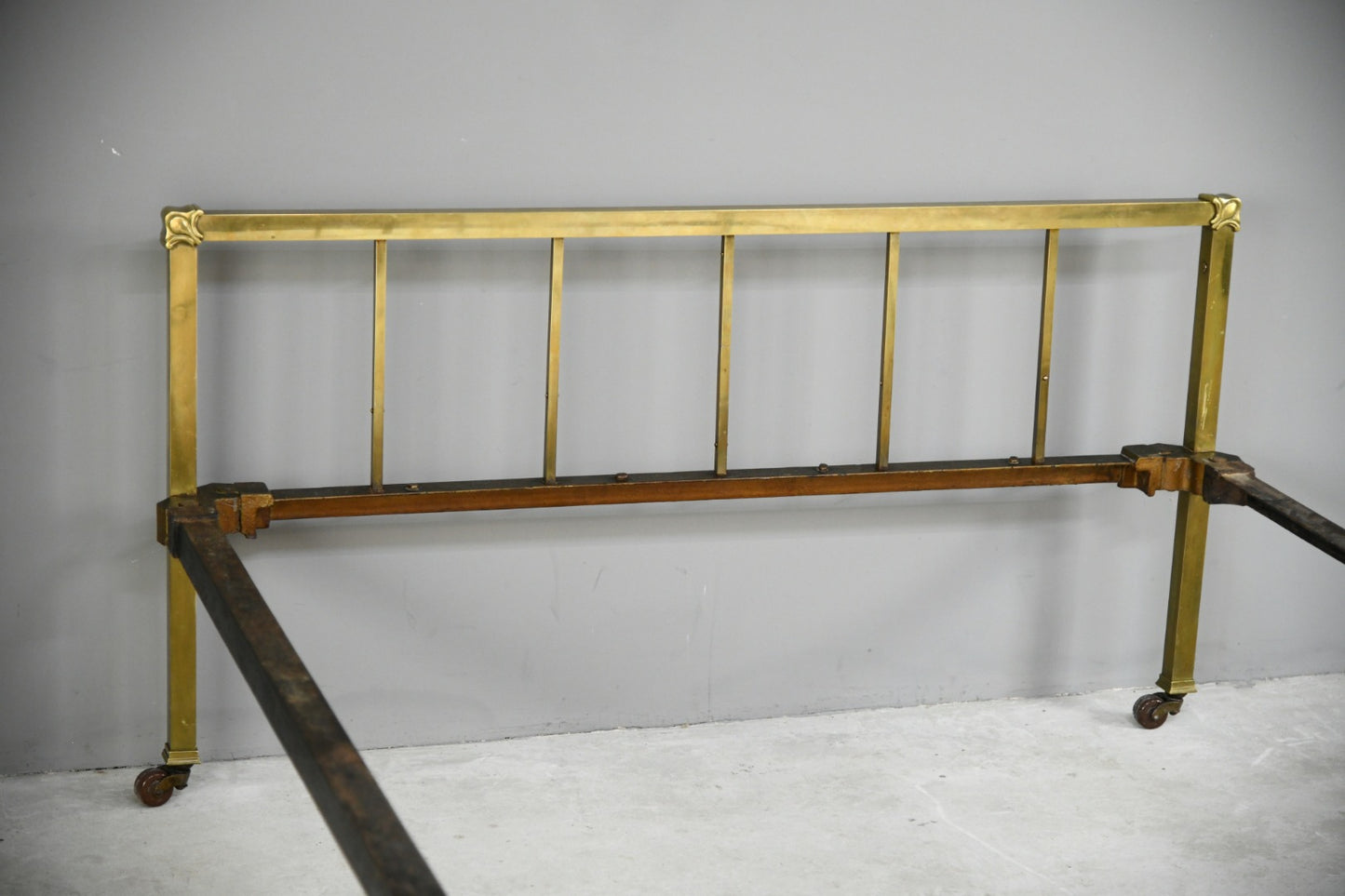 Late 19th Century Brass Bed Frame 4' 6''