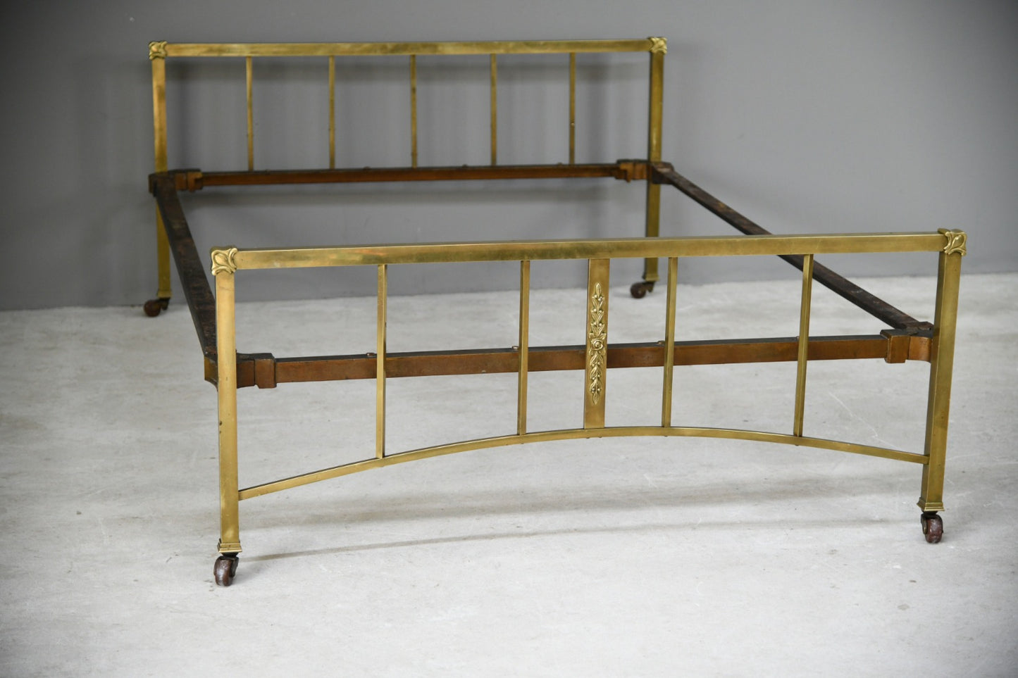 Late 19th Century Brass Bed Frame 4' 6''